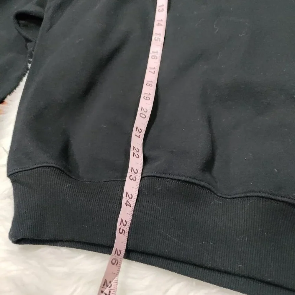 Skims Oversized Womens XS Long Sleeve Mockneck Pullover Sweatshirt Onyx Black - Picture 10 of 10